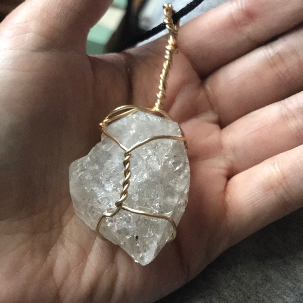 Herkimer diamond necklace